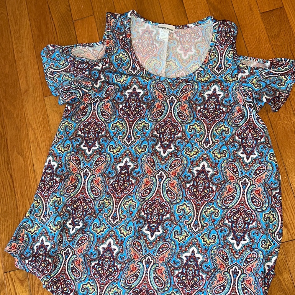Lexington Ave Women’s Shirt Blouse size L Spring Shirt